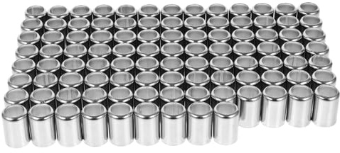 Healeved High Pressure Hydraulic Hose Crimping Sleeves 100Pcs Stainless Steel for Secure Hose Fittings Sturdy Design for Pneumatic and Sprayer Applications
