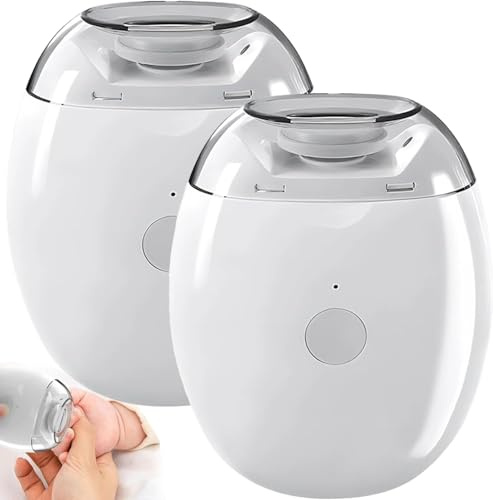 2Pcs Universal Automatic Fingernail Grinder,LED Light & 3-Speed Quiet Electric Nail Grinder– Rechargeable Manicure Tool,Nail Trimmer & Polisher for Baby,Kids,Adults,Seniors