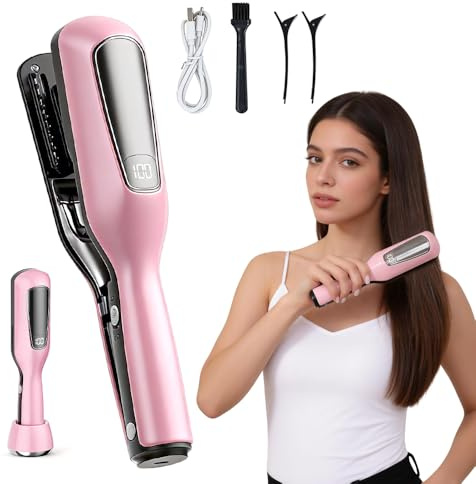 Wxeadu Recortadora de Puntas Abiertas, Maquina Puntas Abiertas Pelo, Removedor de Puntass de Pelo Inalámbrico, Portátil Cortapelos de Pelos Inalámbrico, Eliminar Extremos Divididos y Cabello Dañado