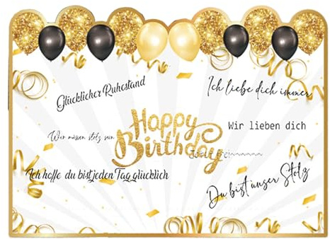 Genérico Tarjeta De Cumpleaños Gigante - Cartel De Felicitación De De Papel De Gran Tamaño | Tarjeta Grande De Libro De Visitas De Feliz Cumpleaños, Telón De Fondo Fotográfico, Decoración De Pers
