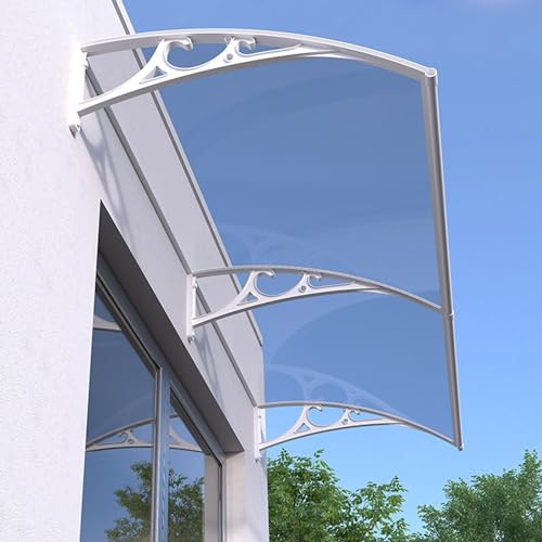 Fönster- och dörrdörrar – UV-skyddande skärm, regn och UV-skydd, skydd för ytterdörren, trädgård och uteplats – solskydd (80 x 44)
