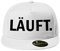 OwnDesigner Baseball Läuft Cap - Unisex Mütze, Kappe für Herren und Damen, einfarbige Basecap, rundum geschlossen (408-Cap5P-90Weis)