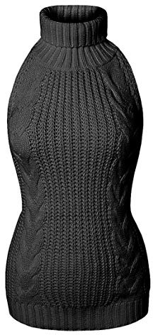 YUANMO Dam rygglös ihålig anime cosplay Virgin Killer tröja ett stycke bikini stickat linne väst, Black Type 1, en storlek