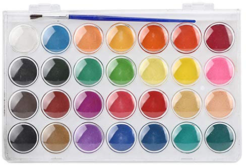 Pigmentos sólidos de gouache, 28 colores Pinturas de pigmento sólido Conjunto de polvo de pintura de arte portátil reemplazo para acuarela/gouache