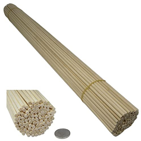 100 unidades 6 mm tacos de madera – 60 cm de largo