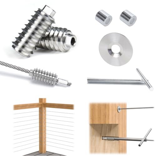 [Patent] Muzata 80Pack 1/8 Cable Railing Hardware Swage Lag Screw CR73