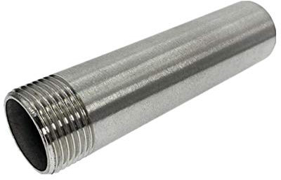 XINHUIPART Joint de Tuyau d'arrosage DN8-DN50 BSP Externe Longueur du Filetage de 100 mm 300mm en Acier Inoxydable 304 raccords de tuyauterie Soudure Joint Mamelon Joint for l'eau, l'huile et l'air