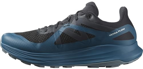 Salomon Men’s Ultra Flow Gore-Tex, Waterproof Trail Running Shoes - Black/Deep Dive/Trooper - 7.5