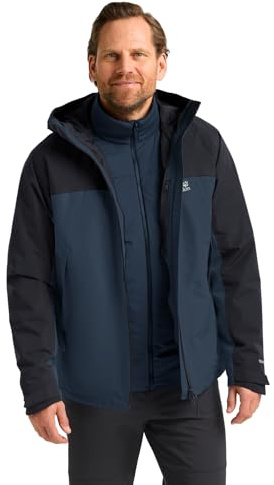 Jack Wolfskin Herren Wild Places 3in1 Jkt M, Midnight Sky, S EU