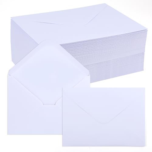 110x Siumir Briefumschläge DIN C6 (16,2x11,4 cm) - Premium Kuverts in Weiß mit spitzer Klappe - 120 g/m² Hochwertiges Papier - Für Dokumente, Einladungen & Grußkarten