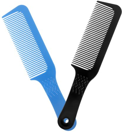 Gogogmee 2 Piezas Peines de Peluquería Antistáticos Unidades Peines de Plástico Portátiles para Estilismo Diseño Ergonómico con Mango para Profesional y Doméstico
