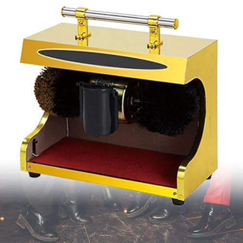 Automatic Induction Electric Shoe Polisher with Double Brush for Home, Hotel, and Office Use