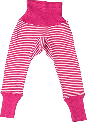 Cosilana, Baby Terry Pants/Longies, 70% Organic Wool, 30% Sílk (Pink-natural, 8-15 months (Height 28-31) (74/80))