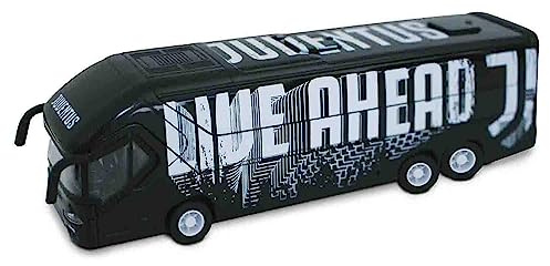 MONDO Motors - Pullman Juventus F.C. Maquette Jouet - Bus avec rétrocharge Embrayage Pull Back - Couleur Blanc Noir - 51212