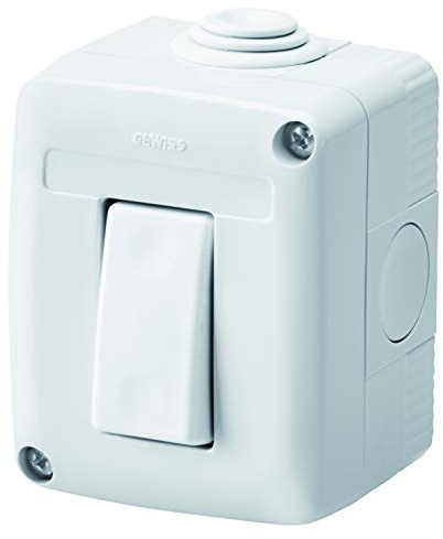 GEWISS - GW27801DY GW27801DY Contenitore Completo Apparecchi Serie System Protetto, Con Interruttore Unipolare 16 AX, IP40, Grigio Ral 7035