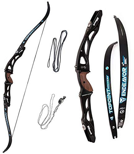 ZSHJGJR 68 Takedown Arc Classique Arc de Compétition de tir à l'arc Arc 18-40 LB Alliage Riser Arc Long pour la Main Droite Chasse Adulte et Débutant Tir à la Cible (Noir, 28lbs)
