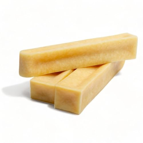 Dilecti Natürliche Käse Kauknochen für Hunde - Sehr Schmackhafte, Harte und Haltbare Natürliche Kauknochen Werden Ihren Hund für Eine Weile Beschäftigen. (Größe L, 3er-Pack)