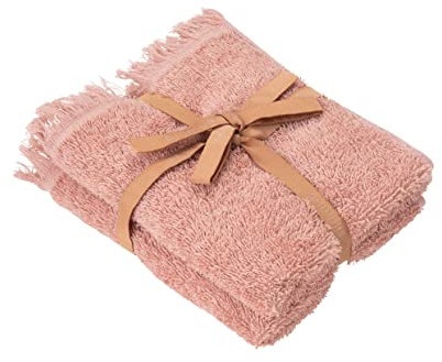 Blomus Set 2 Gästehandtücher -FRINO- Handtuch aus 100% Bio-Baumwolle 30 x 50 cm (Misty Rose)