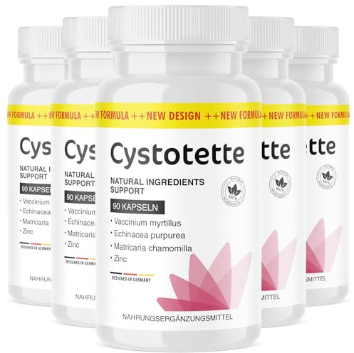 Cystonette Kapseln | Naturreine Pflanzenkraft | für Männer & Frauen | 90 Kapseln pro Dose 5x