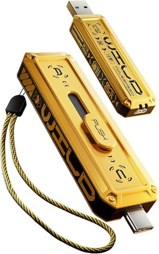 MOVE SPEED Chiavetta USB 128 GB, Velocità di Lettura/Scrittura fino a 1.000 MB/s, SSD Esterno con USB 3.2 Gen2 + Interfaccia Tipo-C, Design a 3 Livelli Scorrevole, Compatibile con iPhone 15 Serie