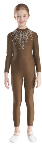 MSemis Bambina Body da Ginnastica Artistica Manica Lunga Tuta Intera da Pattinaggio Artistico Jumpsuit Sportiva da Allenamento Body Ginnastica Ritmica Dancewear Performance