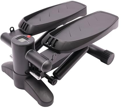 Mini stepper 2 en 1 pour la maison, silencieux, 150 kg, avec écran LCD, mini stepper de fitness, avec cordes de puissance pour l'entraînement des jambes, des bras, des fesses, des exercices de fitness