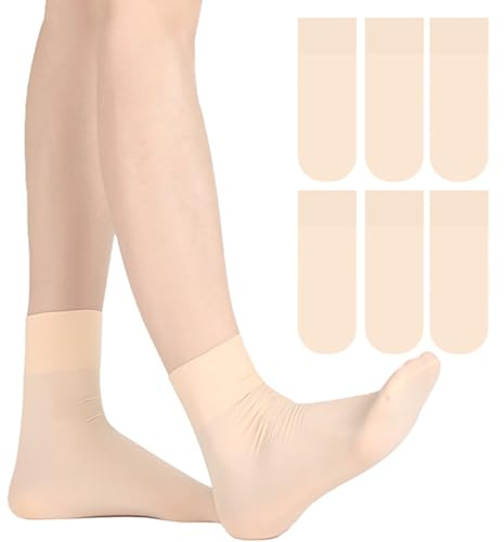 Himcus Girls Ballet Socks 3-Pack Kids Seamless Dance Socks Soft Breathable(Ballet Skin,S)