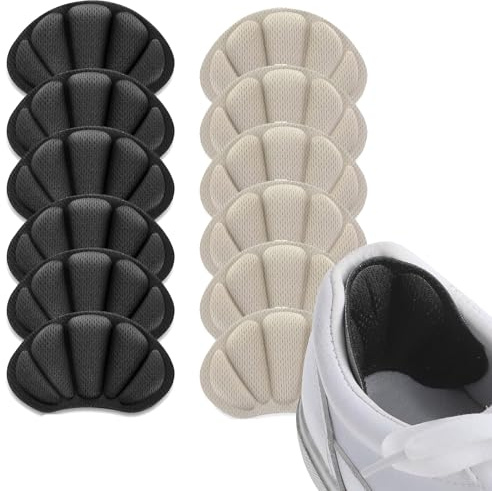 6 Paia Tallone Cuscino Proteggi per Scarpe Uomo Donne Cuscinetti per Scarpe, Scarpe larghe e troppo grandi Cuscini per Tallone Self Adhesives for Foot Care