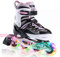 2PM SPORTS Cytia Taille réglable en Ligne de Patins en Roues en PU 82A, Rollers en Ligne pour pour Enfants, Femmes et Hommes