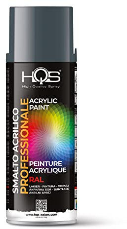 HQS Bote de pintura en aerosol acrílico colores Ral (Ral 7011 Gris Hierro)