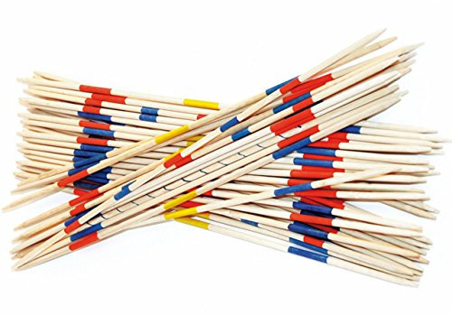 alles-meine.de GmbH XXL Mikado aus Holz - Spiel 90 cm 31 TLG. - XL für Draußen Gartenset Spiele groß - Holzmikado