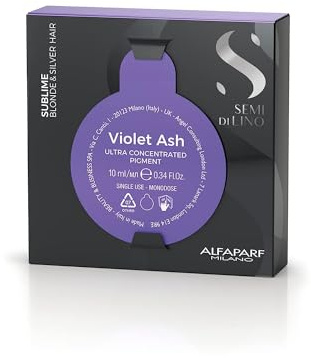Alfaparf Milano Semi di Lino Sublime Pigments - Blonde Toner for Brassy Hair - Concentrated Toner that Revives Color while Protecting and Maintaining Gloss - Violet Ash .21 (1 Count)