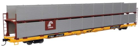 Walthers H0 Scale - Freight Car 89 Inch Flat Car Rack Conrail TTBX