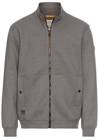 camel active Herren Sweatjacke aus einem Baumwollmix Grau Menswear-XL