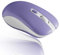 Wireless Mouse,Silent Cordless Bluetooth Tri-mode Mouse with 6 Buttons,Portable Rechargeable Mice Ergonomic Cordless Design,800-1200-1600 DPI adjustable，for Tablet PC Computer Notebook Laptop（Purple）