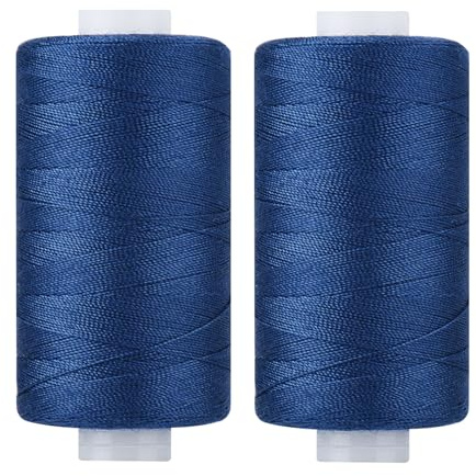 Simthread Fil à coudre en polyester pour matelassage et machine à coudre - Bleu marine - 550 yards/bobine