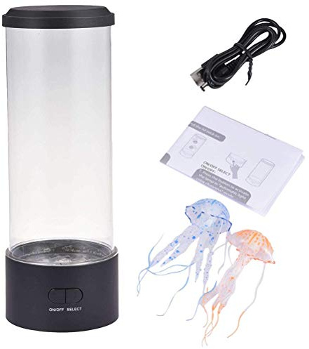 LED-lavalampa för Inredning, USB-batteridriven Mood Night Light för Barn, Föräldrar, Tonåringar, Stresslindring, Svart