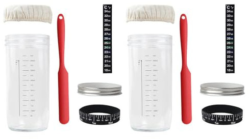 Set di cottura per il pane in vetro con ampia apertura di avviamento, pentole per pane, accessori per la cottura