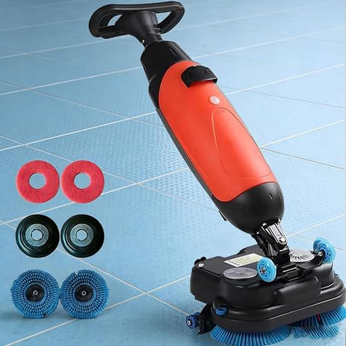 LSBHPPD Electric Walk Behind Floor Scrubber Dryer 16.9 Scrub Path,4.5 L + 7.5 L Dual Tanks,Coverage 12000 Sqft/H,240 RPM,for Wooden Floors,Tiles,Terrazzo,Marble,Cement Floors