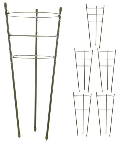 BESPORTBLE Soporte para Plantas Trepadoras Jaula de Tomates Plástico 45 CM 6 Unidades Enrejado para Jardín Interior y Exterior Estructura Soporte para Plantas de Balcón