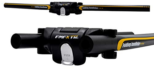 UPANBIKE Vélo pliant Scooter guidon pliable Quick Release Guidon 31,8/25,4 mm en alliage d'aluminium Bar，Noir + jaune