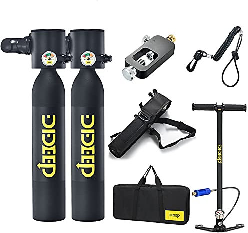 Mini Equipo de Tanque de Buceo, Tanques de oxígeno 0.5L for Respirar, Tanque de oxígeno de Buceo portátil, Material Resistente a la presión y Resistente a la corrosión con diseño Recargable