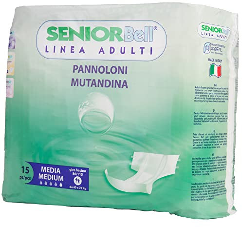 Sanigen 161113 Windeln für Inkontinenz, Unisex, Erwachsene, Medium, 15 Stück
