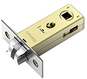 Qrity Perno Tubular de 50 mm, Perno de Tenon de Horquilla, Perno de Muelle de Puerta Silenciosa, Puerta Interior con Panel de Acero Inoxidable, Manija de Puerta de Palanca