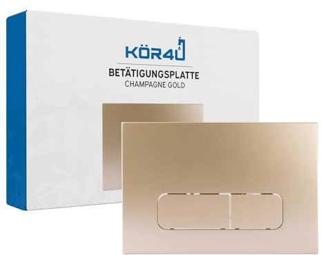 kör4u Betätigungsplatte für Geberit Spülkasten Sigma UP300, UP320 und Delta UP100, abgerundete Taster (champagne gold)