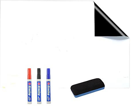 Qutsvosh Ardoise Magnetique Film Autocollant pour Tableau Blanc avec Marqueur 60 x 40 cm