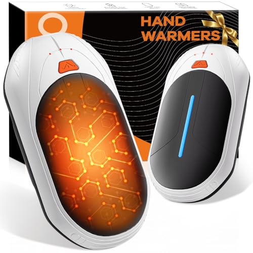 Handvärmare uppladdningsbar 2-pack, 3 000 mAh x 2 ultratunna elektriska handvärmare, bärbar fickvärmare, gåvor till jul, utomhussport, camping, vandring