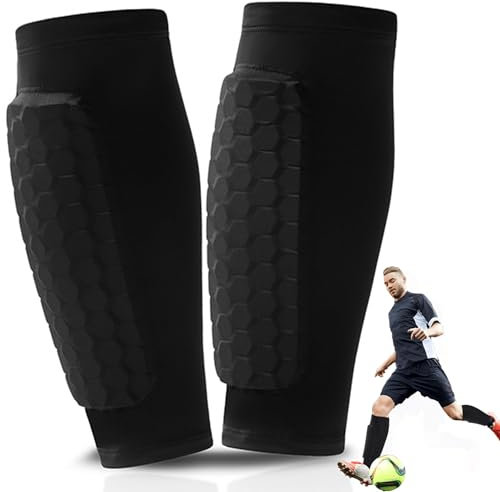 1 Paar Schienbeinschoner Kinder Fussball,Kinder Schienbeinschonerhalter mit Wabenpads,Schienbeinschutz für Sport,Schienbeinschoner für Radfahren, Bergsteigen,Skifahren