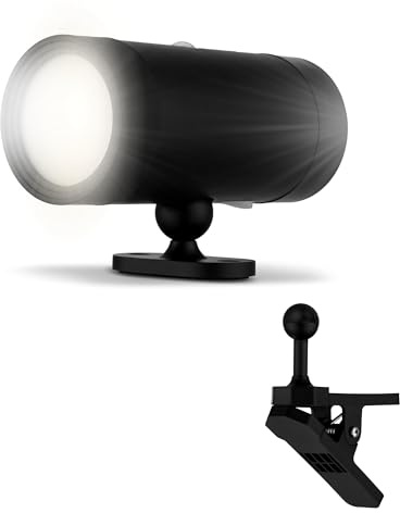 REV LED-vägglampa 2-vägs – vägglampa med batteri och rörelsedetektor, 180 lm, trådlös, dimbar, 360° roterbar. Vägbelysning att ta med – för camping, garage och källare, IP54, svart
