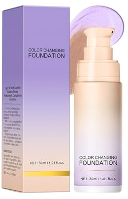 Color Changing Foundationed Liquid Base Makeup Foundationed Full Coverage Concealer Hides Wrinkles & Lines Womens Girls